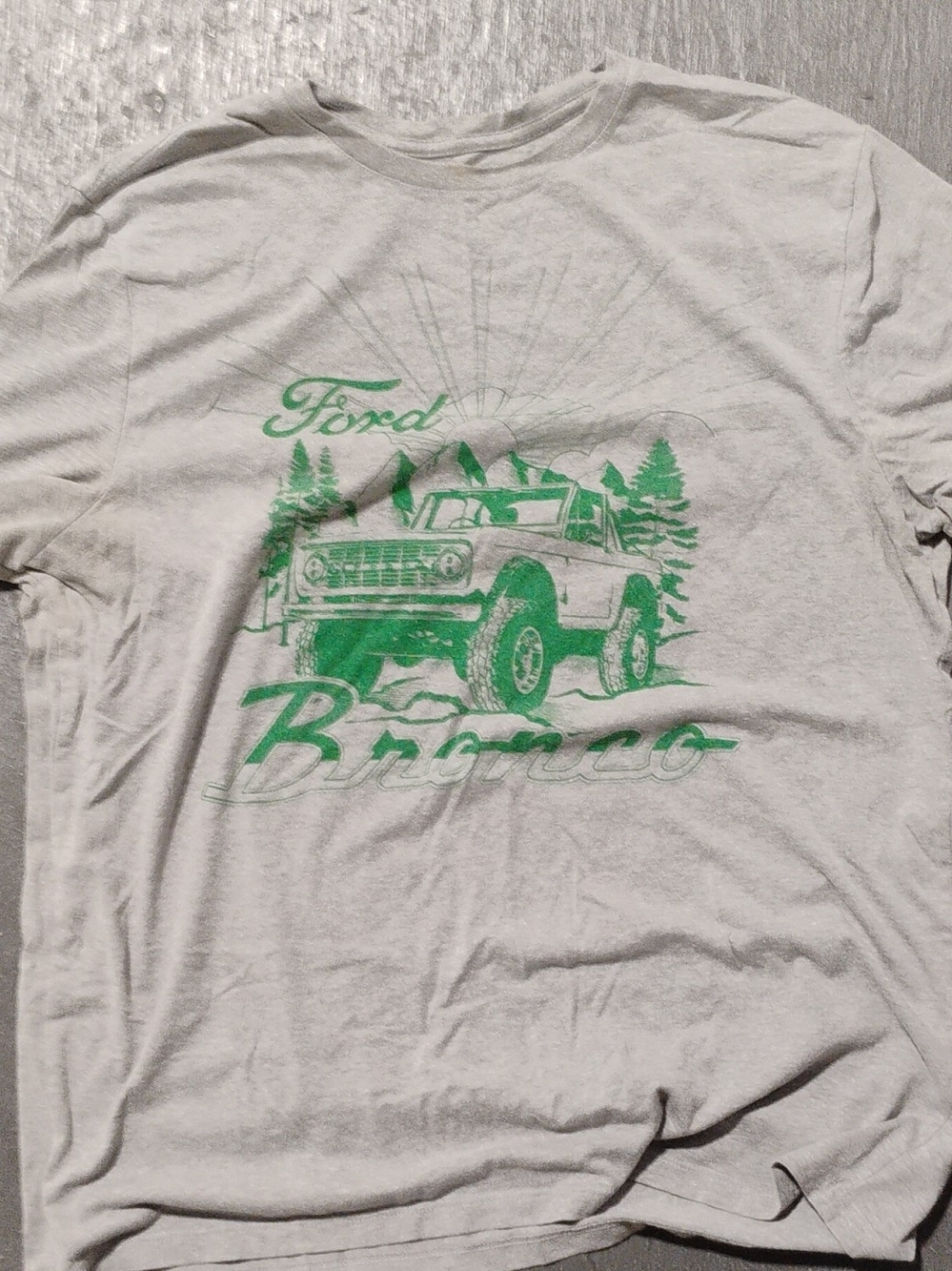 Ford White Tee with Green Bronco Graphic